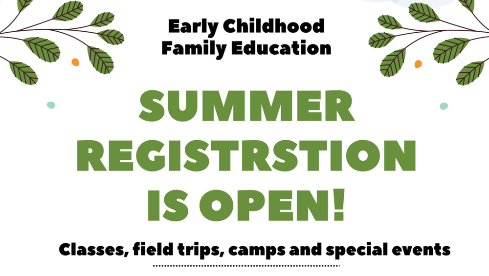 ECFE Summer Registration is Open Word Art