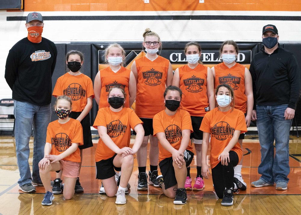 Fifth and sixth-grade girls basketball team